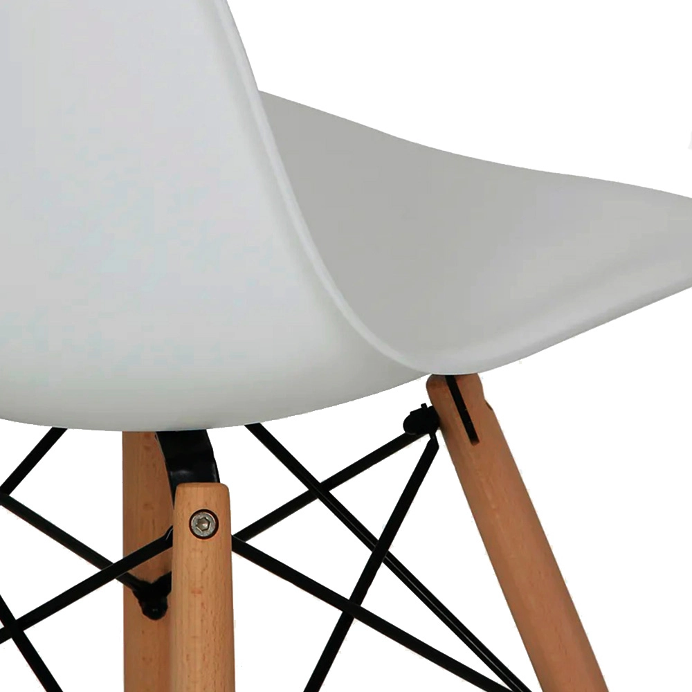 2 Cadeiras OHOME - Estilo Charles Eames Eiffel - Branco