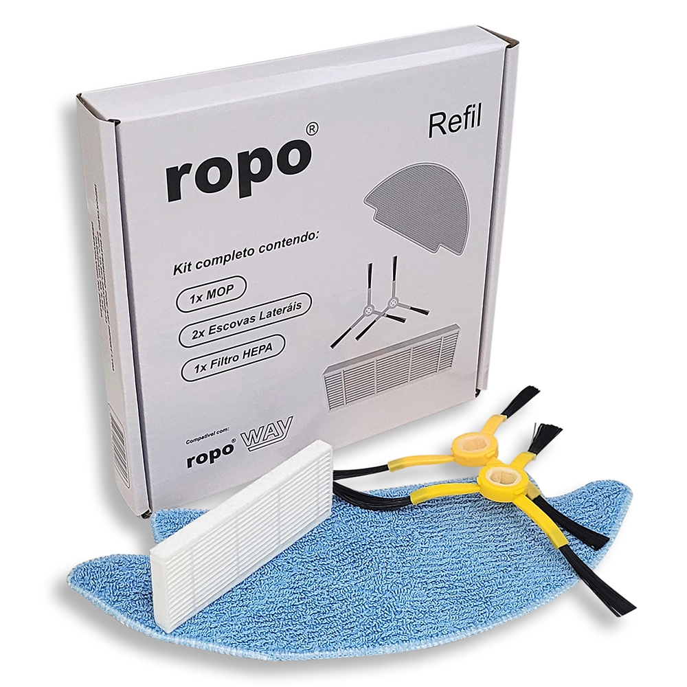 Combo Robô Aspirador ropo Way + Kit Refil 