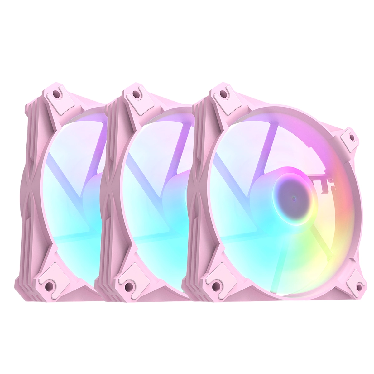 Cooler Fan MOTOSPEED Hyrax HCL603 120MM 3in1 A-RGB - Rosa