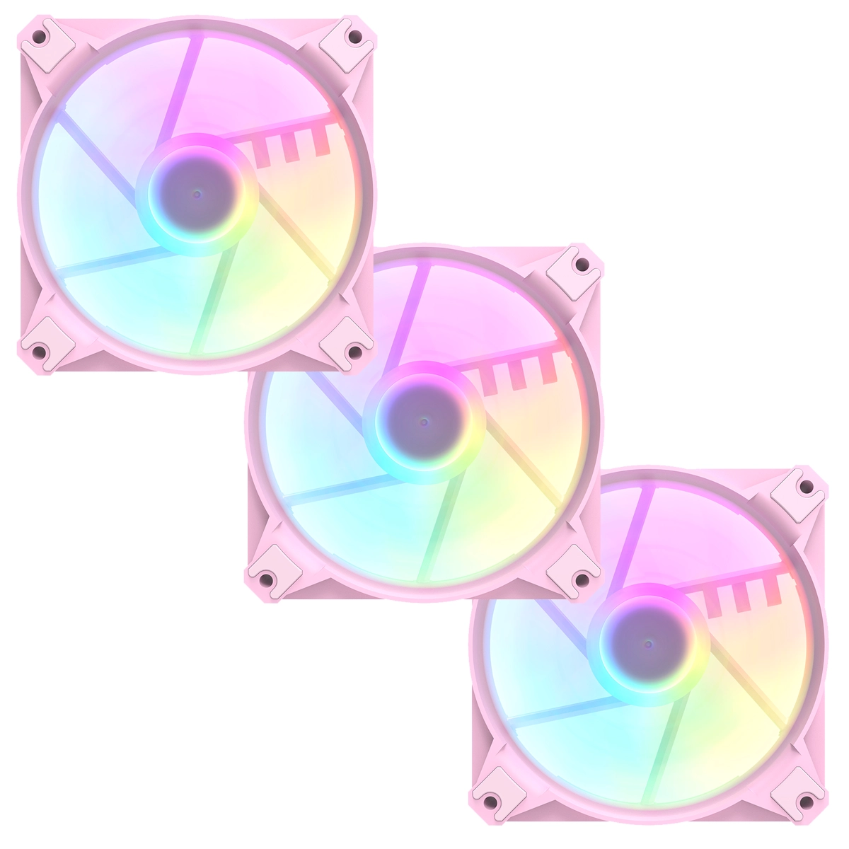 Cooler Fan MOTOSPEED Hyrax HCL603 120MM 3in1 A-RGB - Rosa