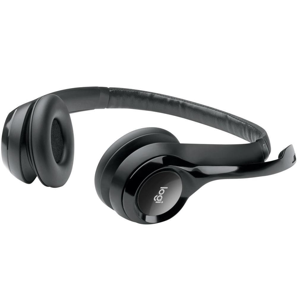 Headset LOGITECH H390 Áudio Digital em Couro USB- Preto