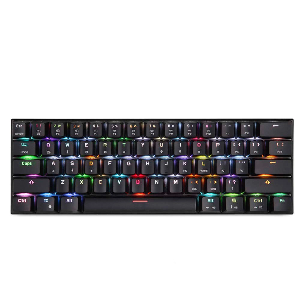 Teclado Mecânico MOTOSPEED CK62 Bluetooth Gamer Switch Azul RGB - Preto