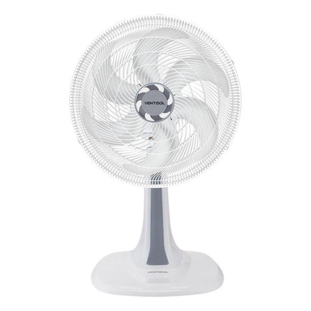 Ventilador de Mesa VENTISOL Premium 30cm 6 Pás - 3 Velocidades Branco 127V